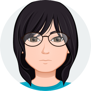 animated headshot of Cindy Tong wearing glasses and a blue shirt