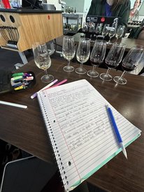Photo by GCS Jayde Morrissette in HORT 1031 Vines and Wines: Introduction to Viticulture and Enology.